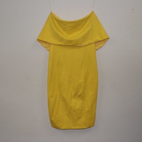 LAVISH ALICE Yellow Bandeau Bodycon Midi Dress 6 - Picture 4 of 13